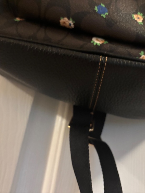 Coach Court Bookbag Brown w/Flowers & Side Pockets main image 10